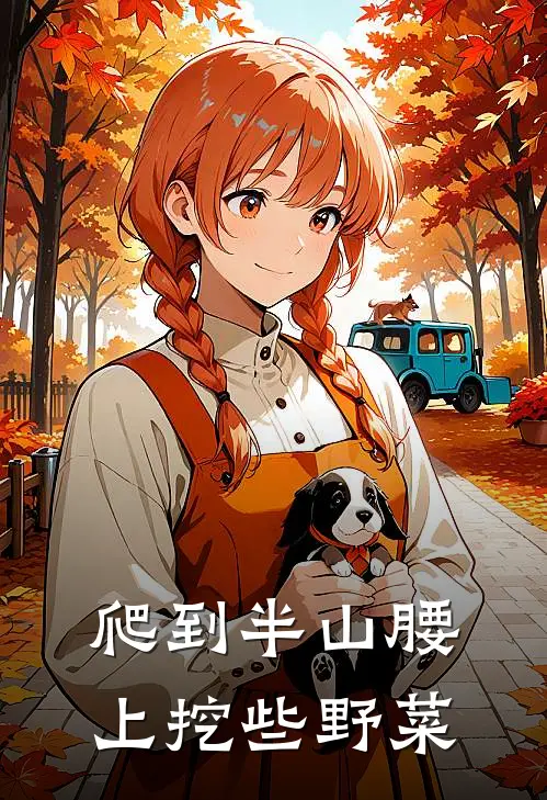 爬到半山腰上挖些野菜